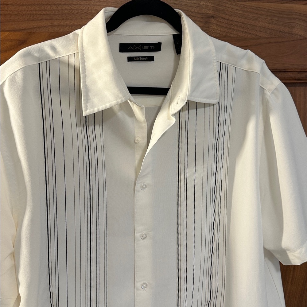 Axist Cream Shirt with Black Stripes